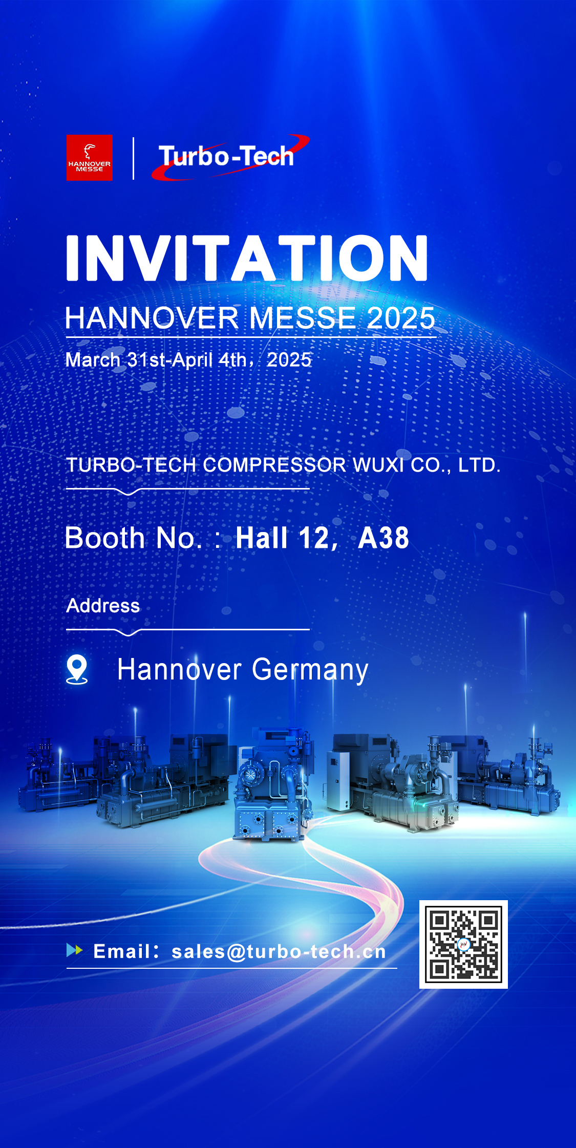 Компрессоры Turbo-Tech приглашают вас на HANNOVER MESSE 2025